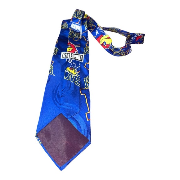 GO HAWKS! Kansas RM Sport University of Kansas official merchandise Men’s Tie - Picture 2 of 3